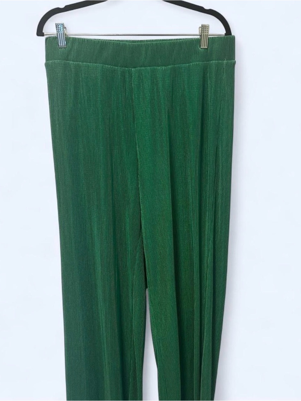 CYRUS Women’s Fern Green Flare Pull On Stretch Waist Pants Size 1X
